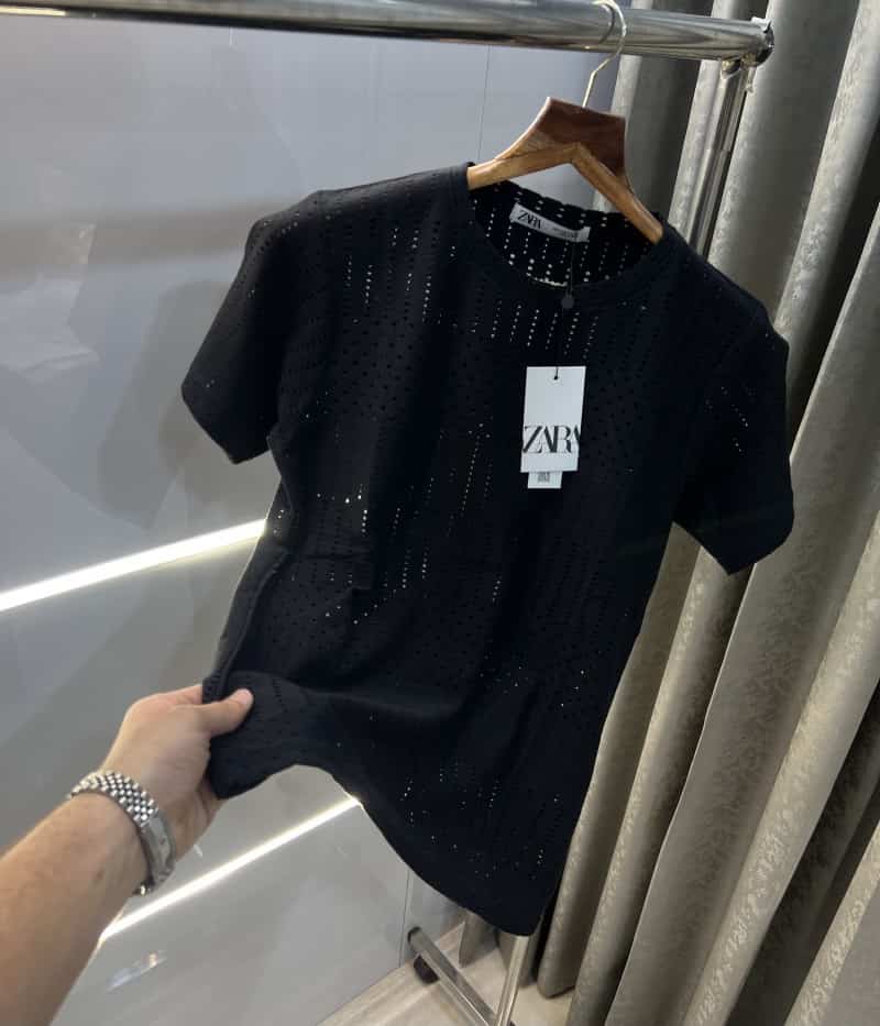 Zar a Black Seen Through Premium T-Shirt