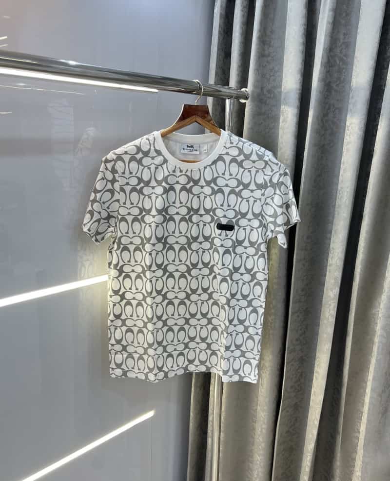 Coac_h White Printed Super Premium T-Shirt