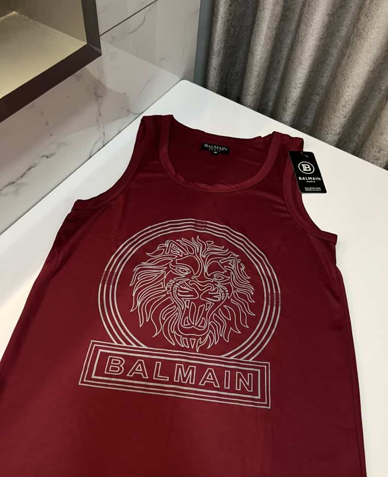 Balmai n Paris Wine Tiger Print Premium Sando