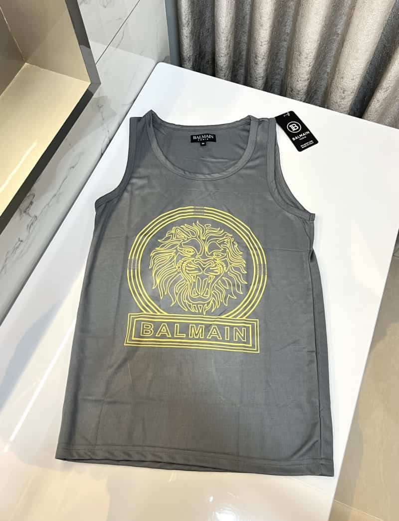 Balmain Paris Grey Tiger Print Premium Sando