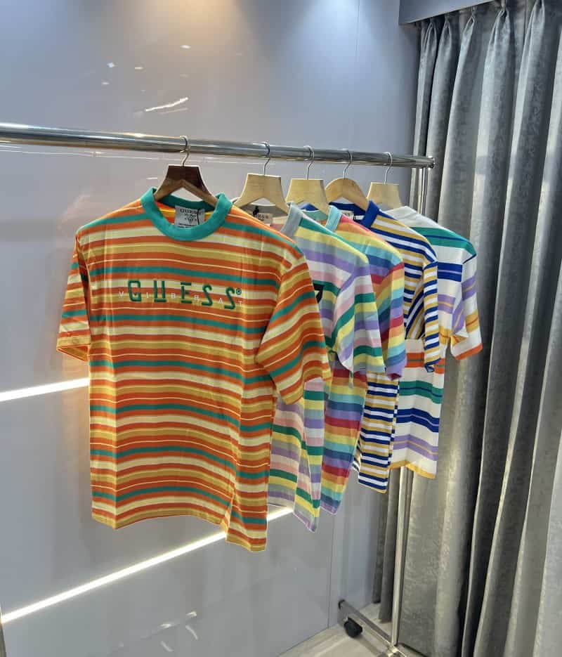 Guess Printed Rainbow Imported Oversized T-Shirt