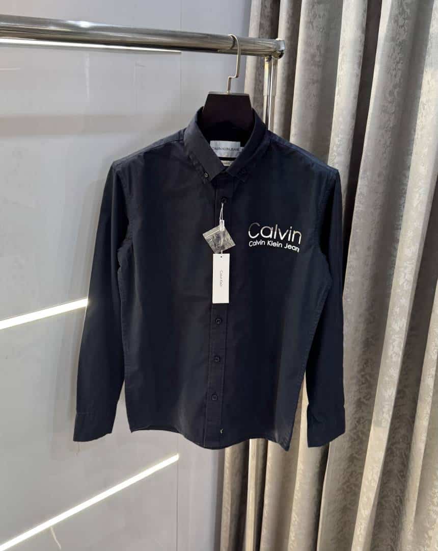 Calvin Klein Navy Blue Logo Print Premium Shirt