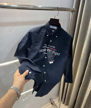 Tommy Hilfiger Navy Blue Logo Print Premium Shirt