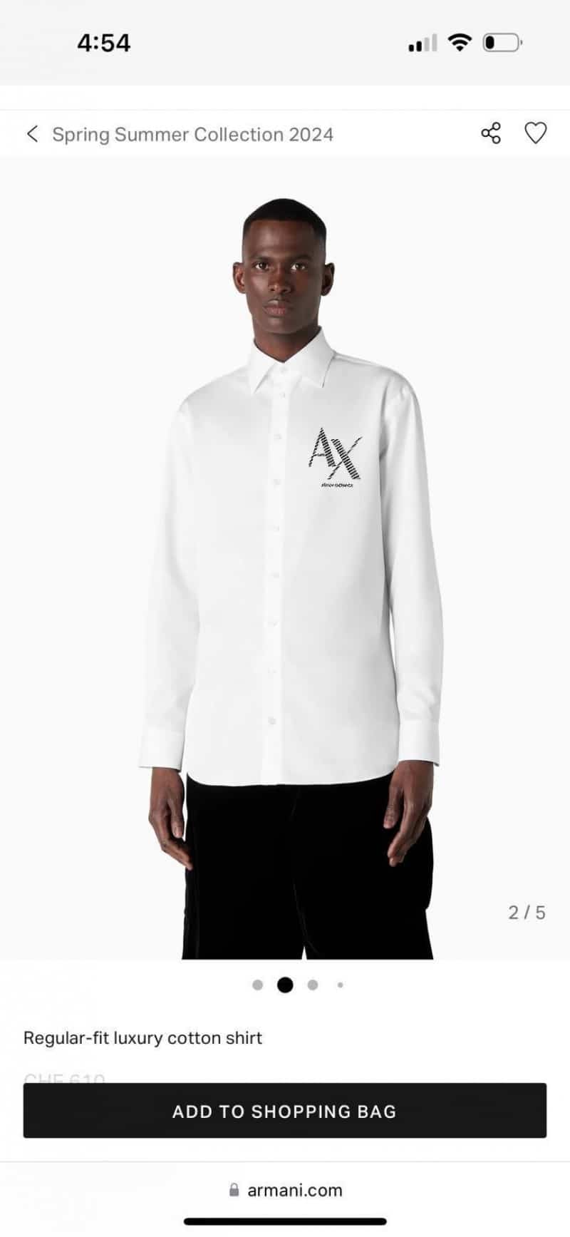 Arman i Exchange White Logo Print Shirt With Premium Box Packing And Carry Bag
