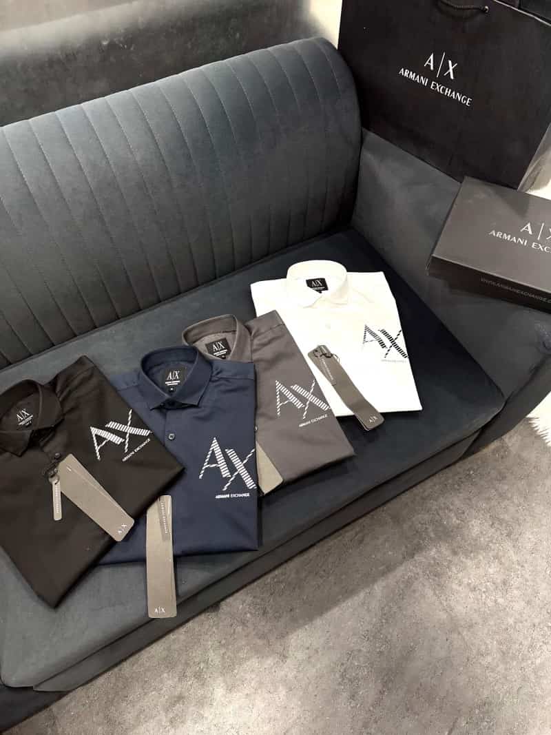 Arman i Exchange White Logo Print Shirt With Premium Box Packing And Carry Bag