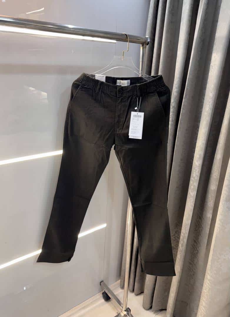 Calvi n KleIn Bottle Green Premium Classic Linen Trouser