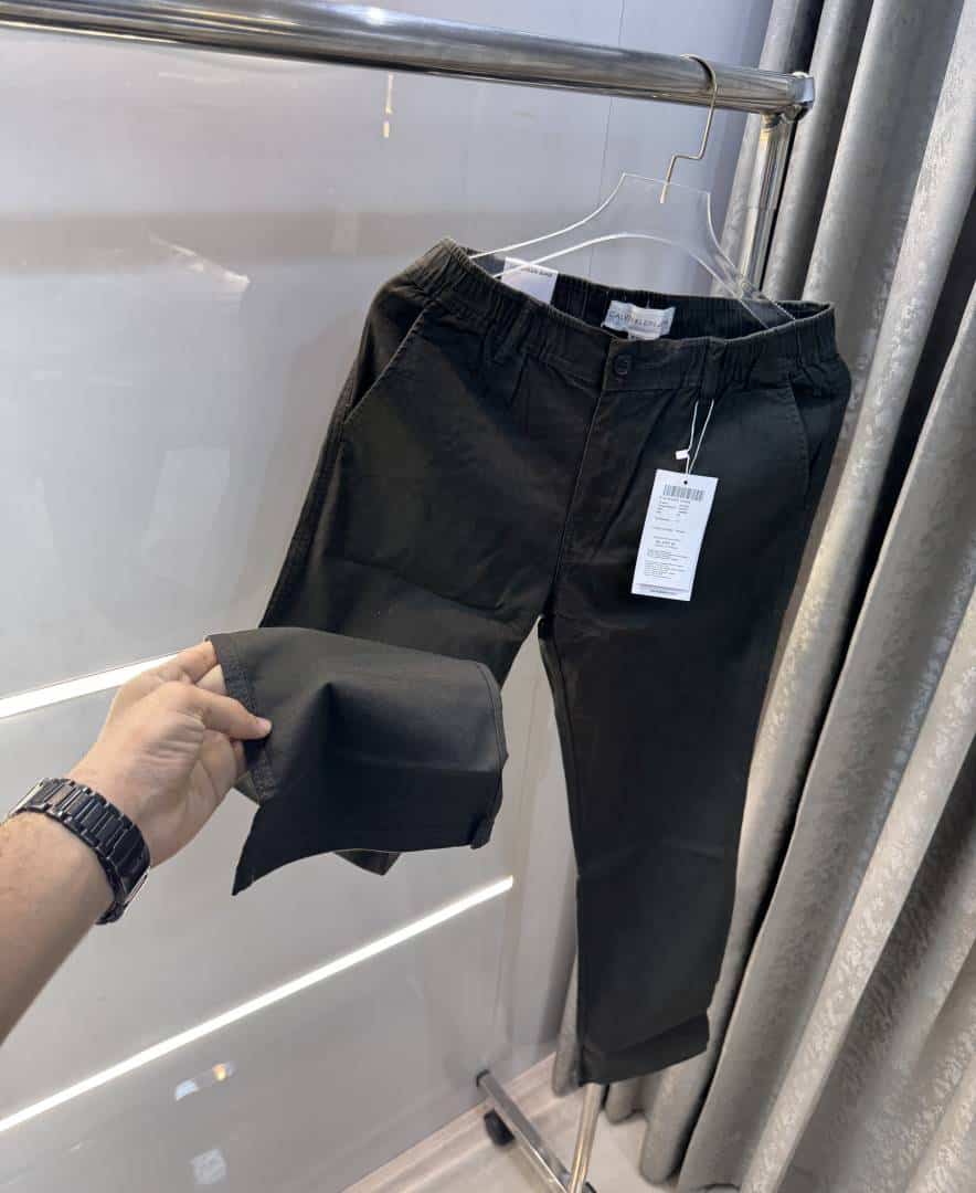Calvi n KleIn Bottle Green Premium Classic Linen Trouser