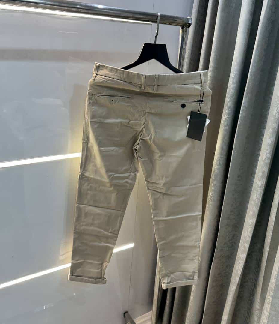 Hacket London Cream Premium Classic Cotton Trouser