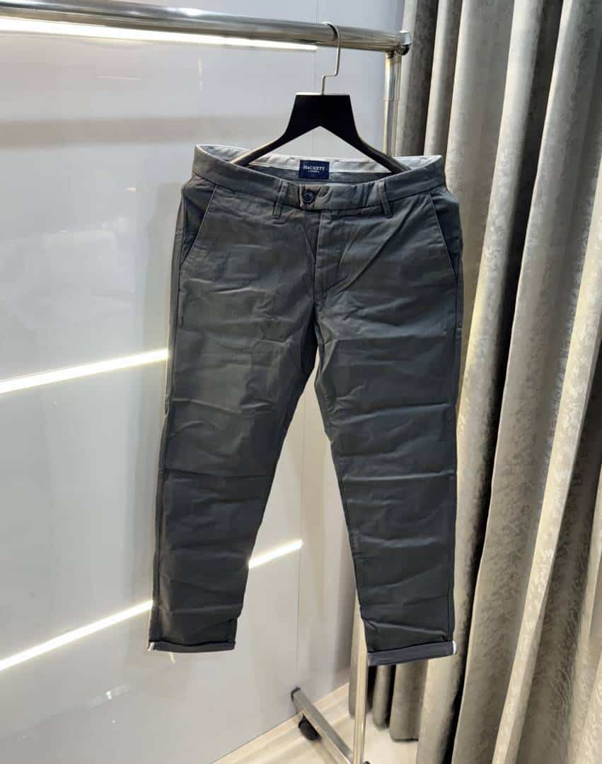 Hacket London Dark Grey Premium Classic Cotton Trouser