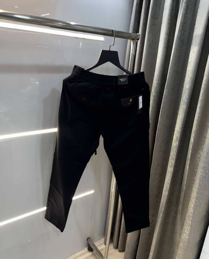 Rare Rabbi t Black Premium Classic Cotton Trouser
