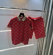 Gucc i Red Monogr·am Print Premium Cord Set