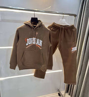 Ai r Jordan Brown Embroidery Logo Imported Tracksuit