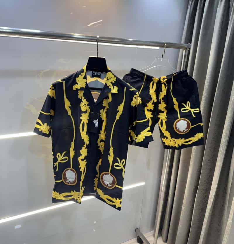 Versac e Couture Black Printed Imported Cord Set