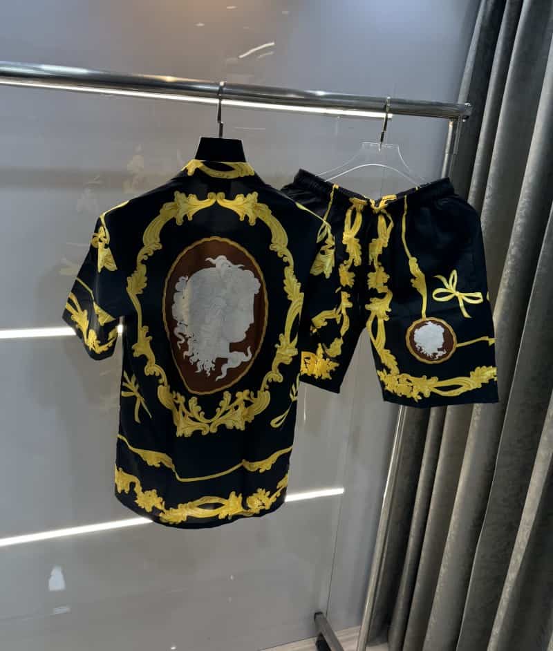 Versac e Couture Black Printed Imported Cord Set
