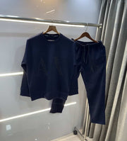 Arman i Exchange  Navy Blue Logo Work Imported Oversized Tracksuit