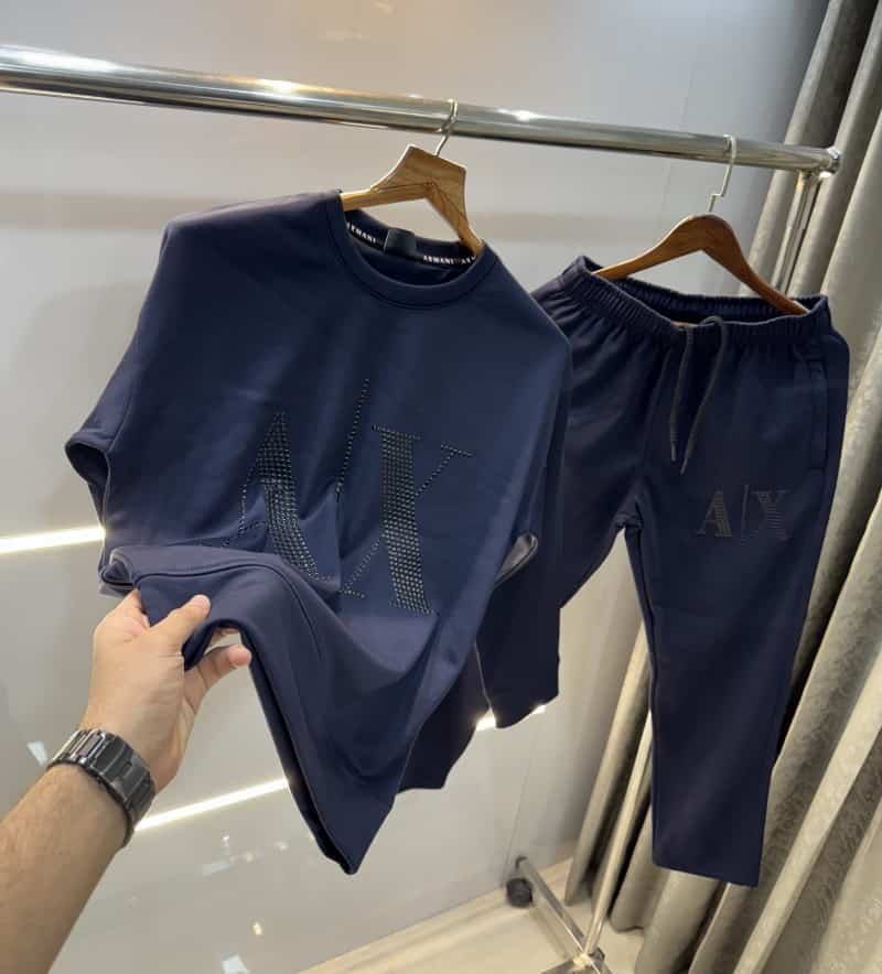 Arman i Exchange  Navy Blue Logo Work Imported Oversized Tracksuit