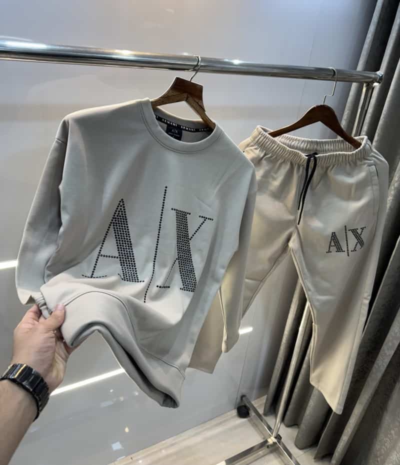 Arman i EXchange Beige Logo Work Imported Oversized Tracksuit