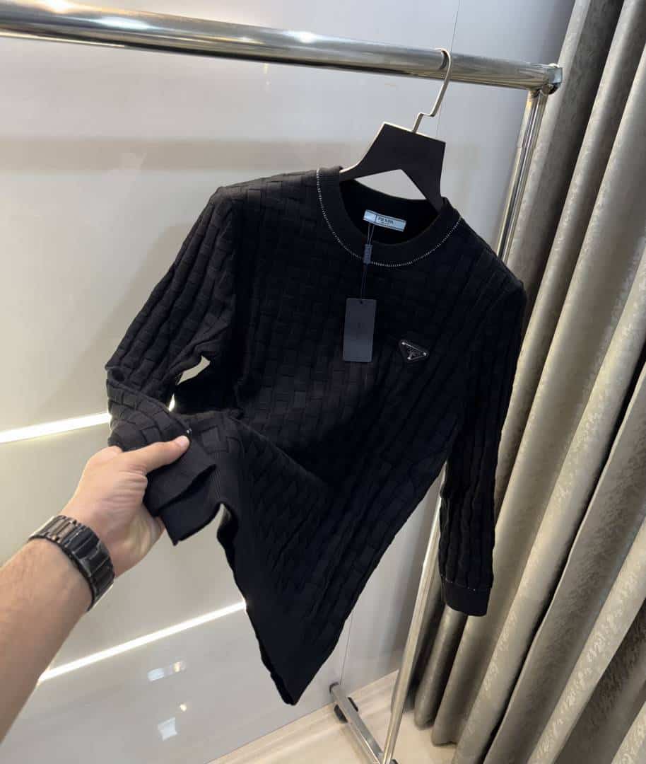 Prad a Milano Black Knitted Imported Pull Over