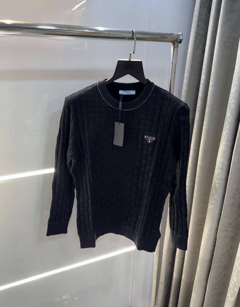 Prad a Milano Black Knitted Imported Pull Over