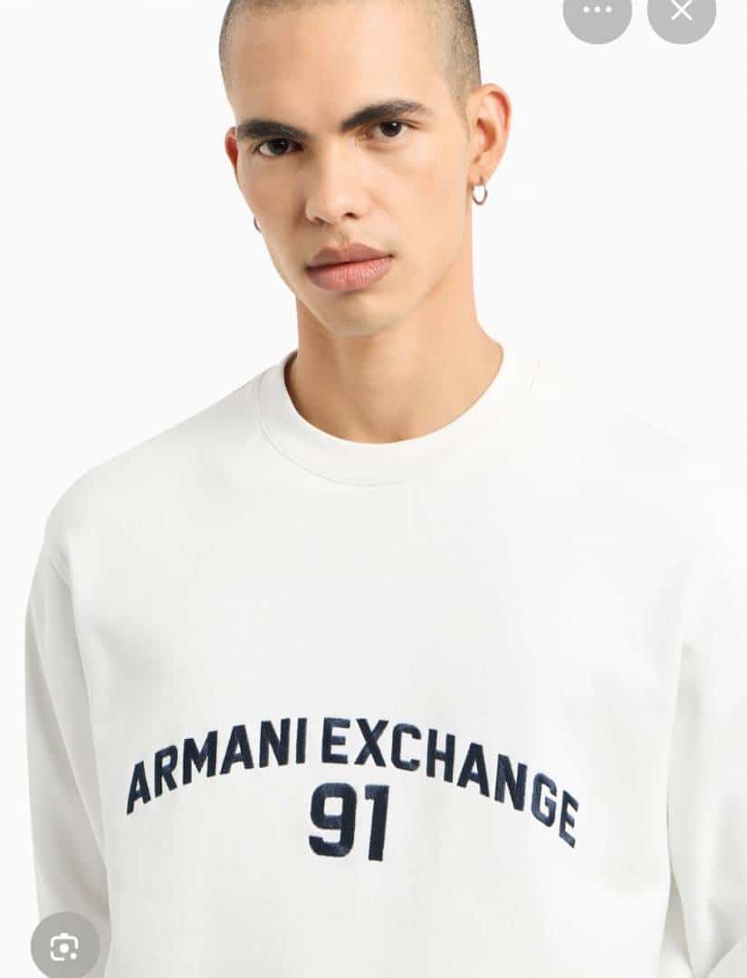 Arman i E....x!!change Cream Logo Work Premium Sweatshirt