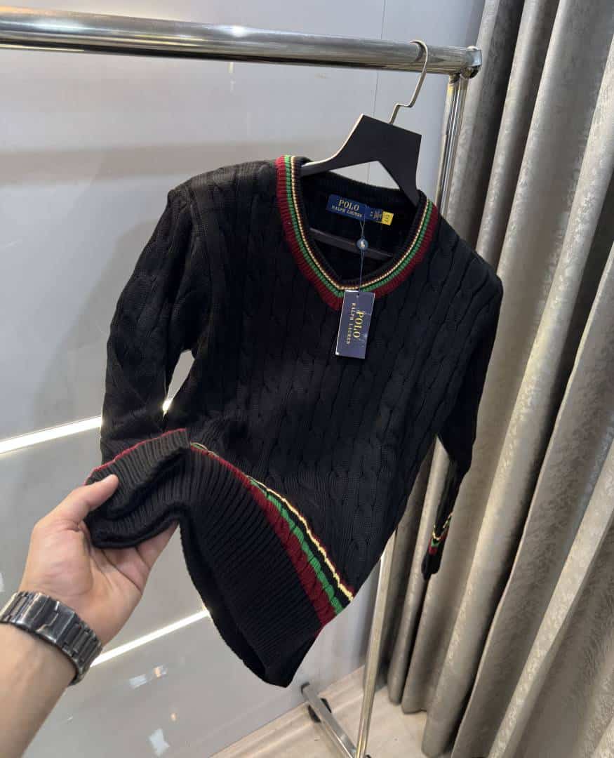Ralp h lauren Black Knitted Premium Pull Over