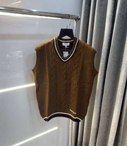 Coac_ h dark brown knitted premium sleeveless pull over