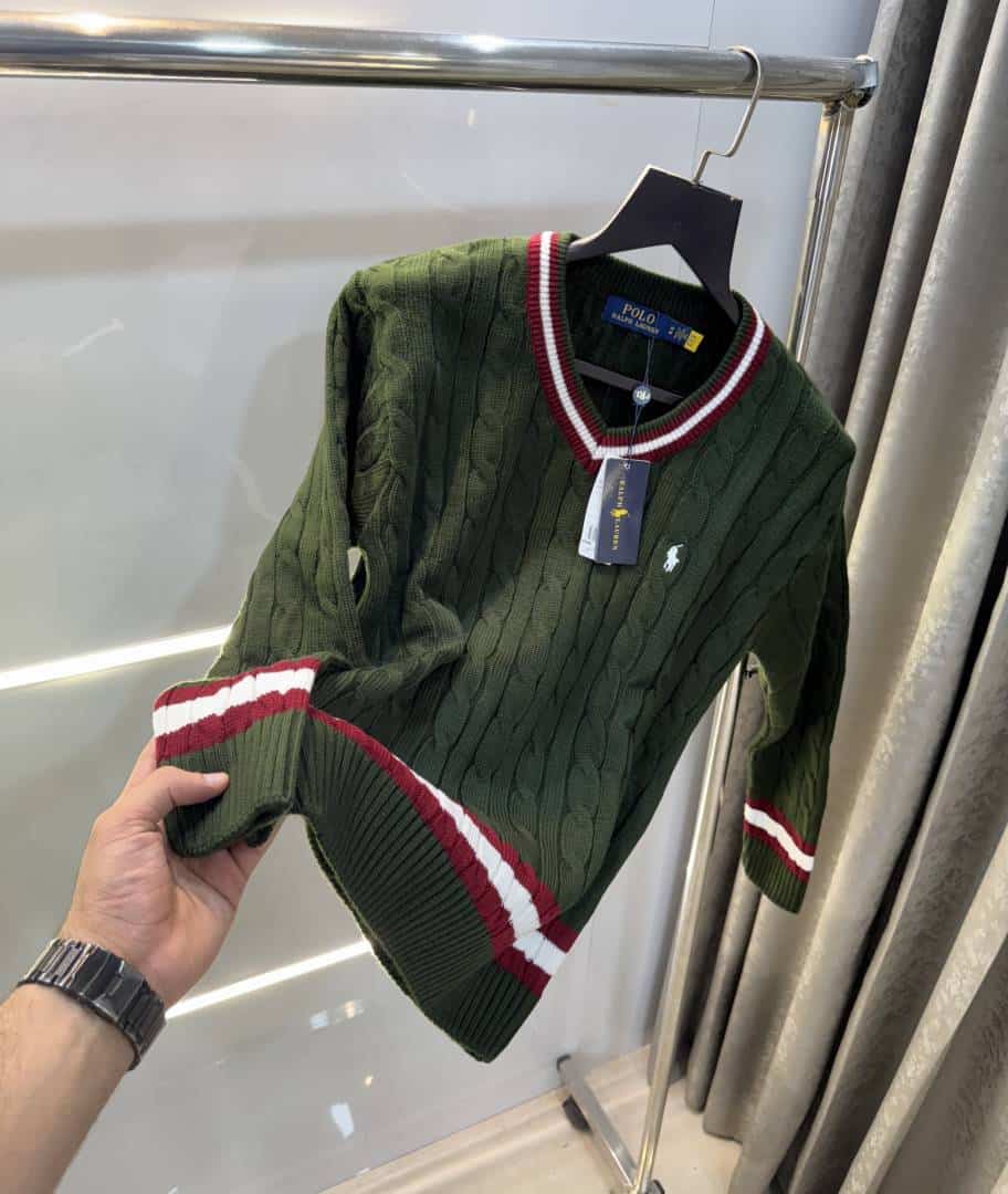 Ralp h Lauren Bottle Green Knitted Premium Pull Over