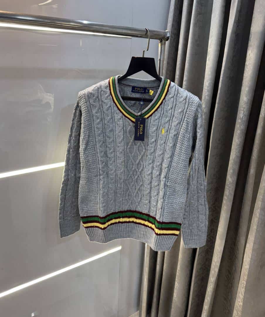 Ralp h lauren Grey Knitted Premium Pull Over