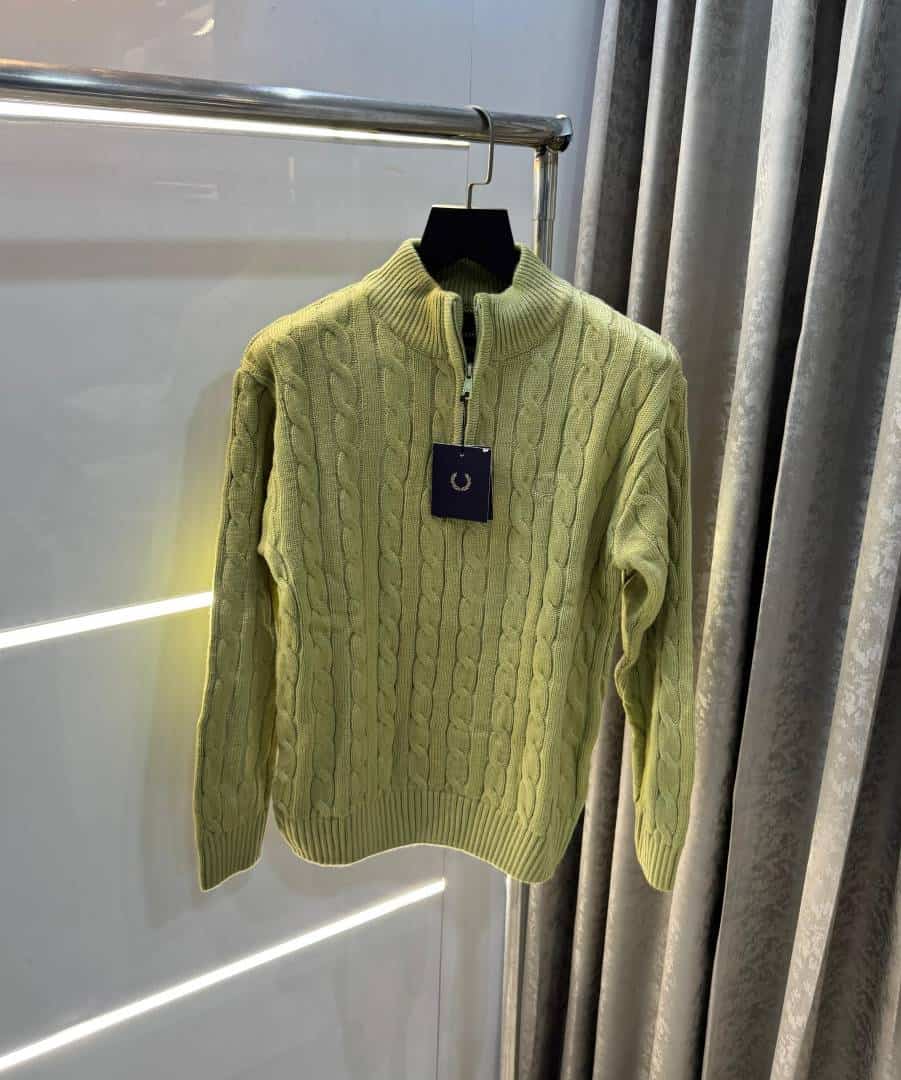 Fredperry English Green Knitted Premium Pull Over