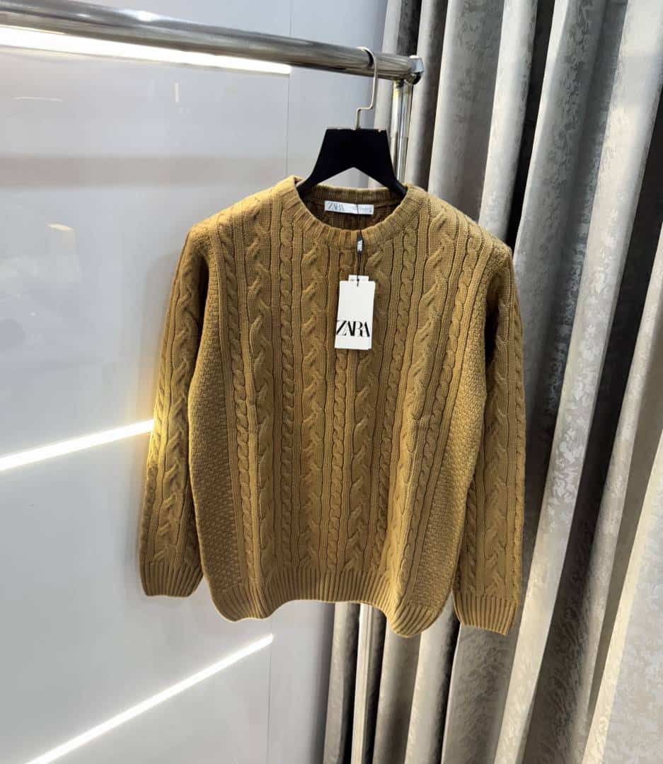 Zar a Beige Knitted Premium Pull Over
