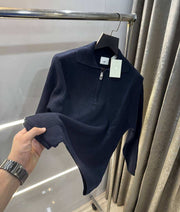 H &M Navy Blue Premium Knitted Classic Pull over