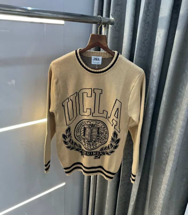 Zar a Beige Knitted Premium Pull Over