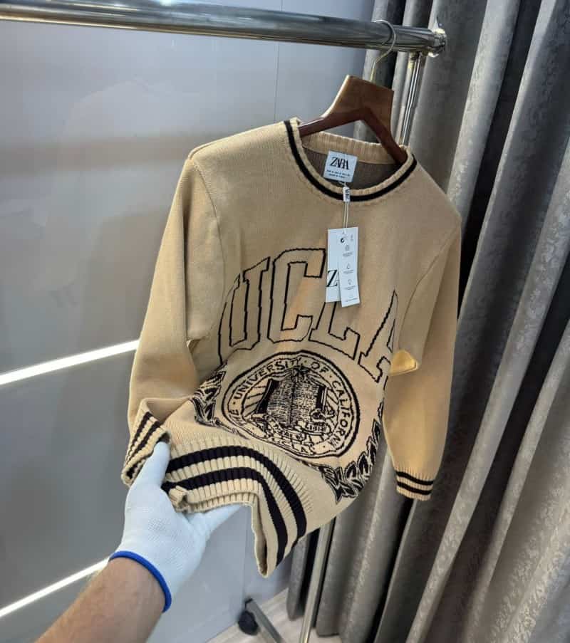 Zar a Beige Knitted Premium Pull Over