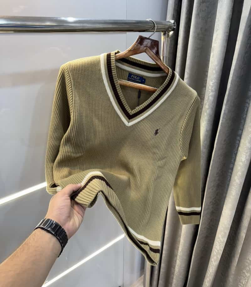 Ralp h Lauren Beige Imported Knitted Pull Over