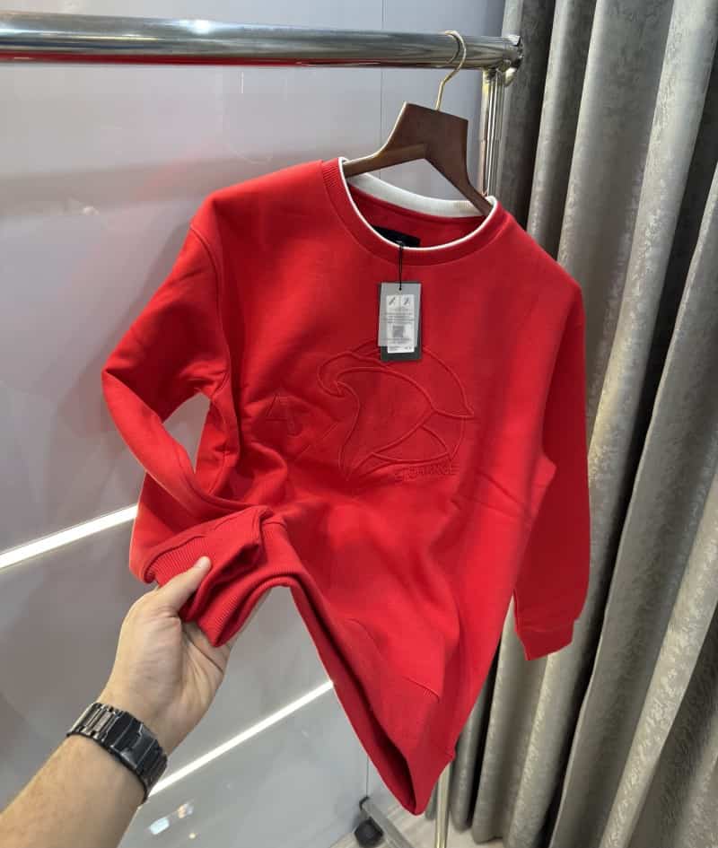 Arman i EXchange Red Embroidery Logo Premium Sweatshirt