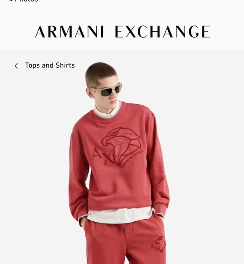 Arman i EXchange Red Embroidery Logo Premium Sweatshirt