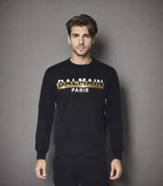 Balmai n Paris Black Logo Print Premium Sweatshirt