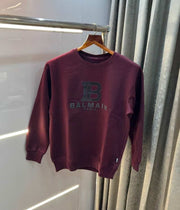 Balmai n Paris Wine Logo Work Imported Sweatshirt