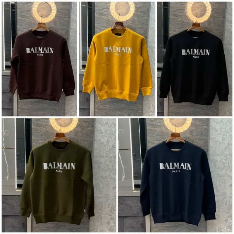 Balmai n Paris Mustard Logo Print Premium Sweatshirt