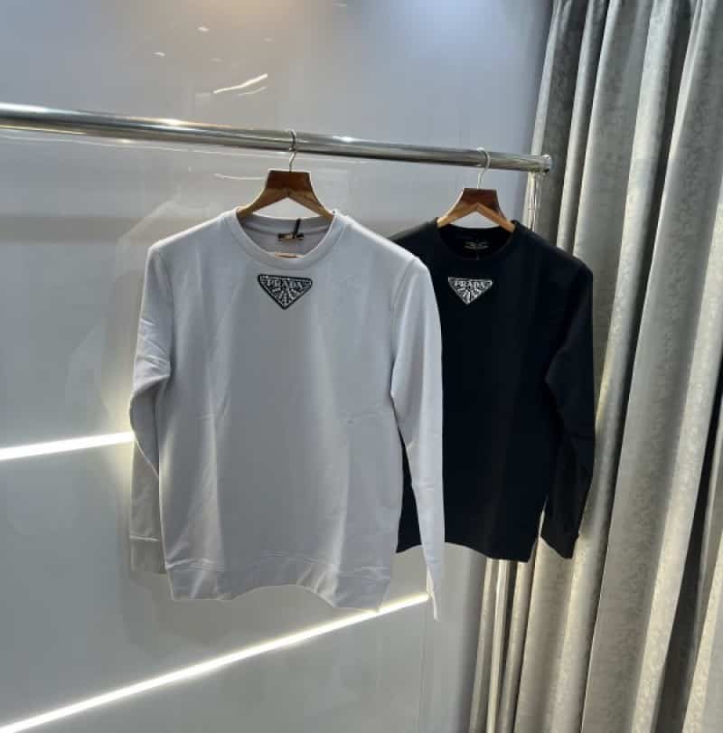 Prad a Milano Grey Designer Logo Imported Pull Over