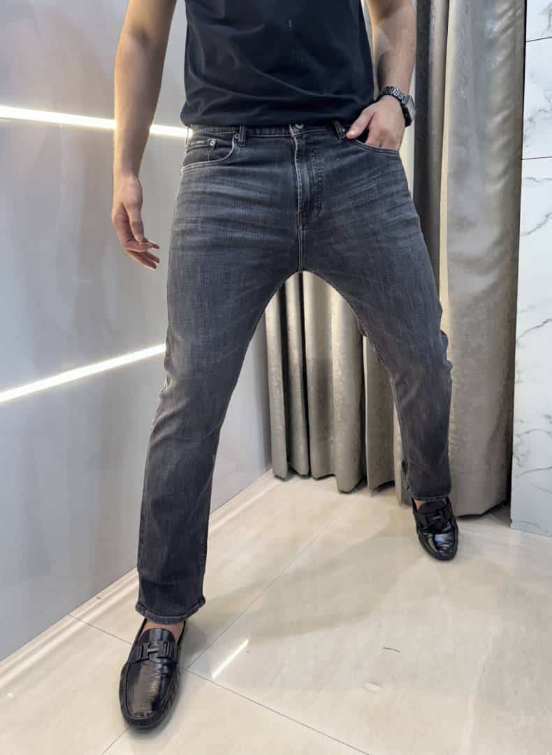Dolce&Gabbana Dark Grey Pocket Logo Imported Hyperflex Denim