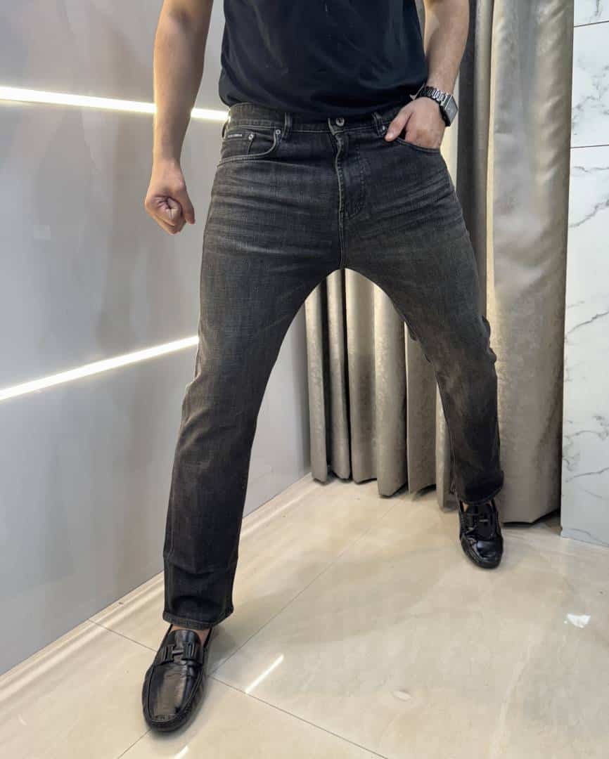 Dolce&Gabbana Carbon Pocket Logo Imported Hyperflex Denim