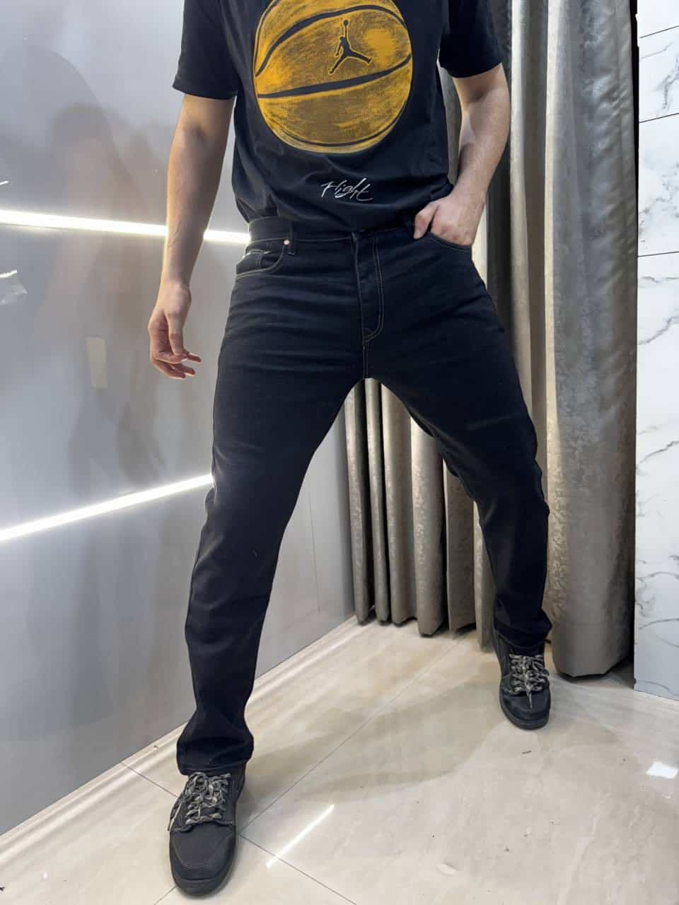 Ralp h lauren Carbon Black Raw Wash Premium Classic Denim