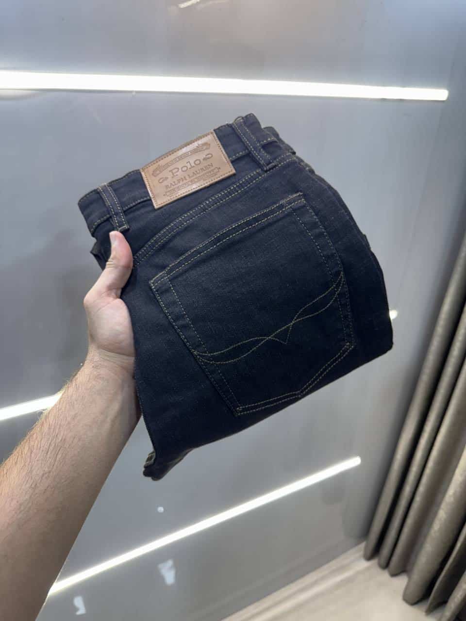 Ralp h lauren Carbon Black Raw Wash Premium Classic Denim
