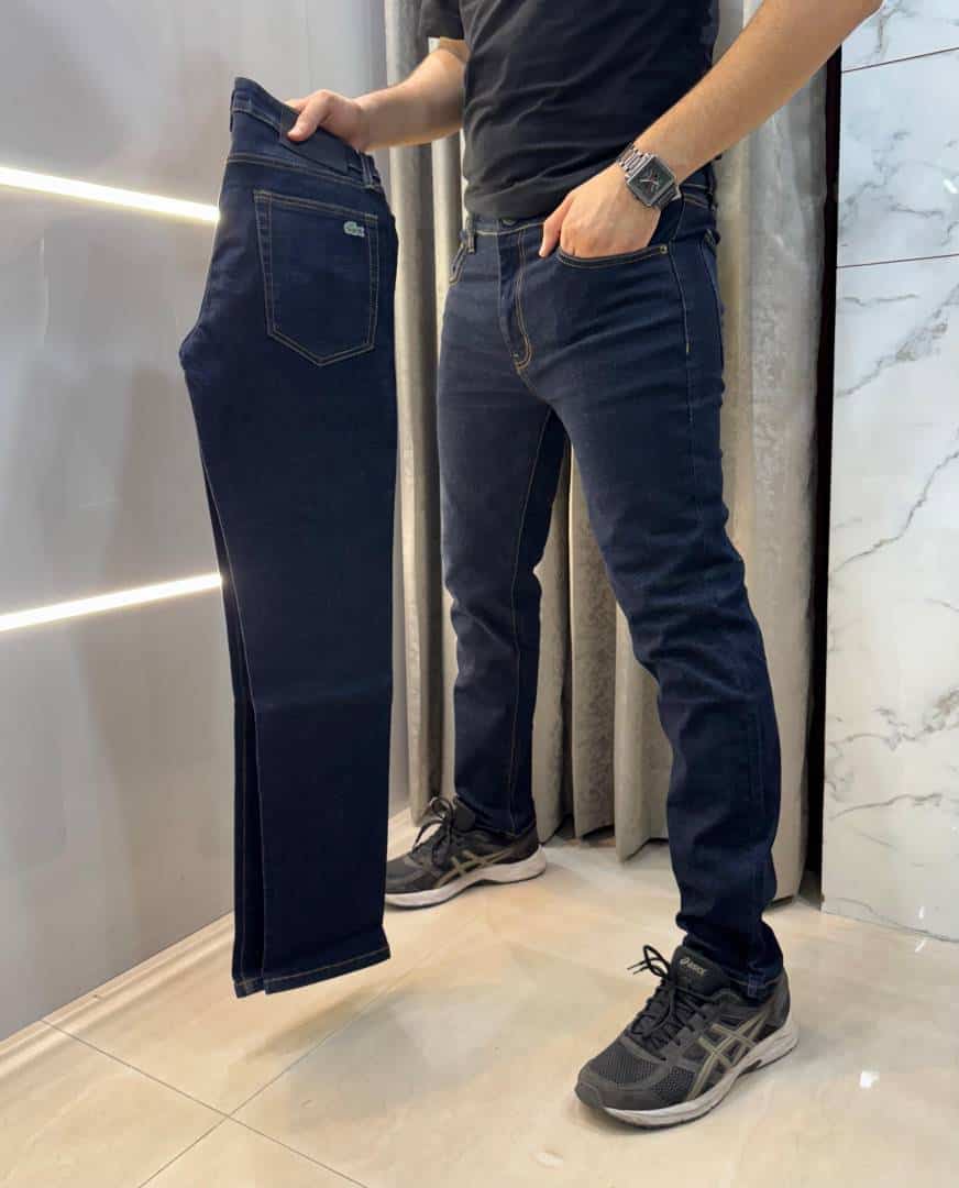 Lacost e Navy Blue raw Imported Hyperflex.. Denim