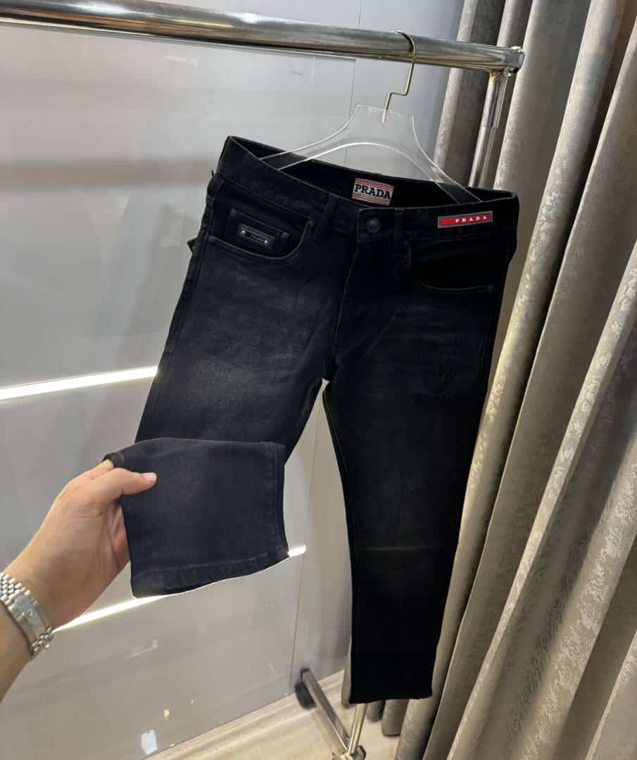 Prad a Milano Carbon Black Pocket Logo Imported Hyperflex Turkey Denim