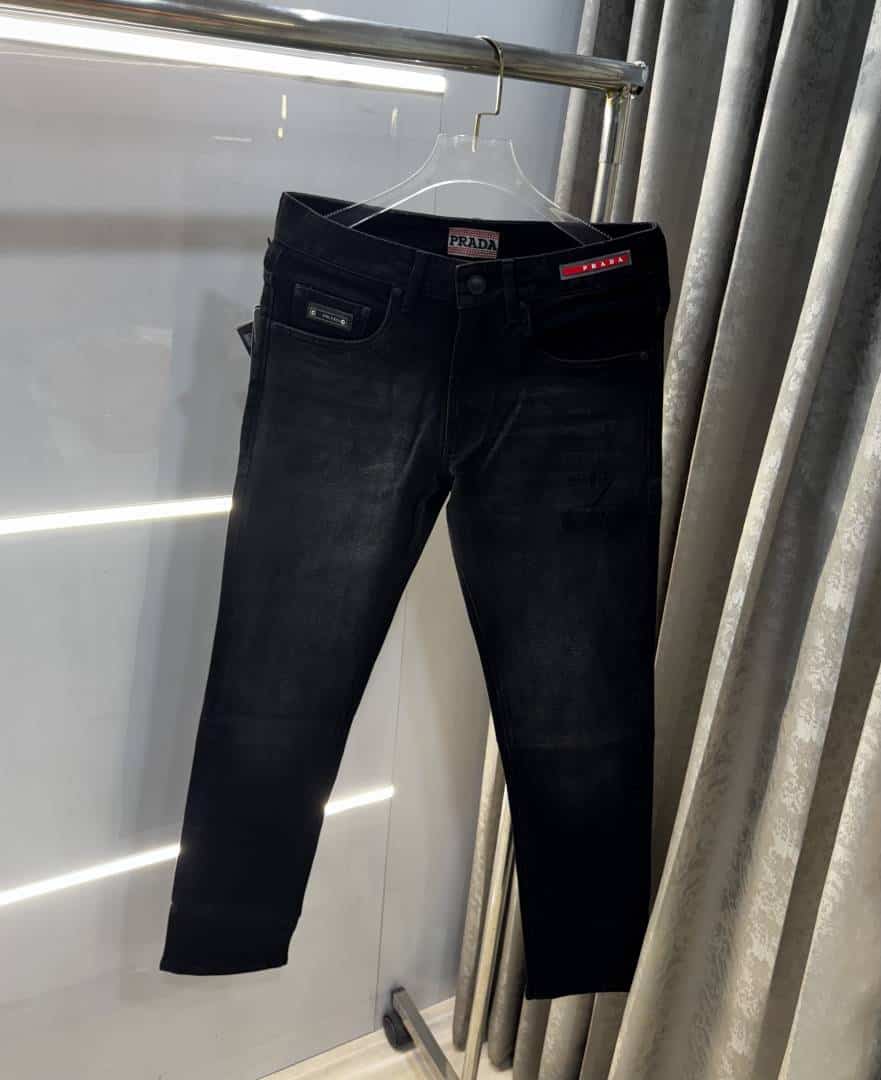 Prad a Milano Carbon Black Pocket Logo Imported Hyperflex Turkey Denim