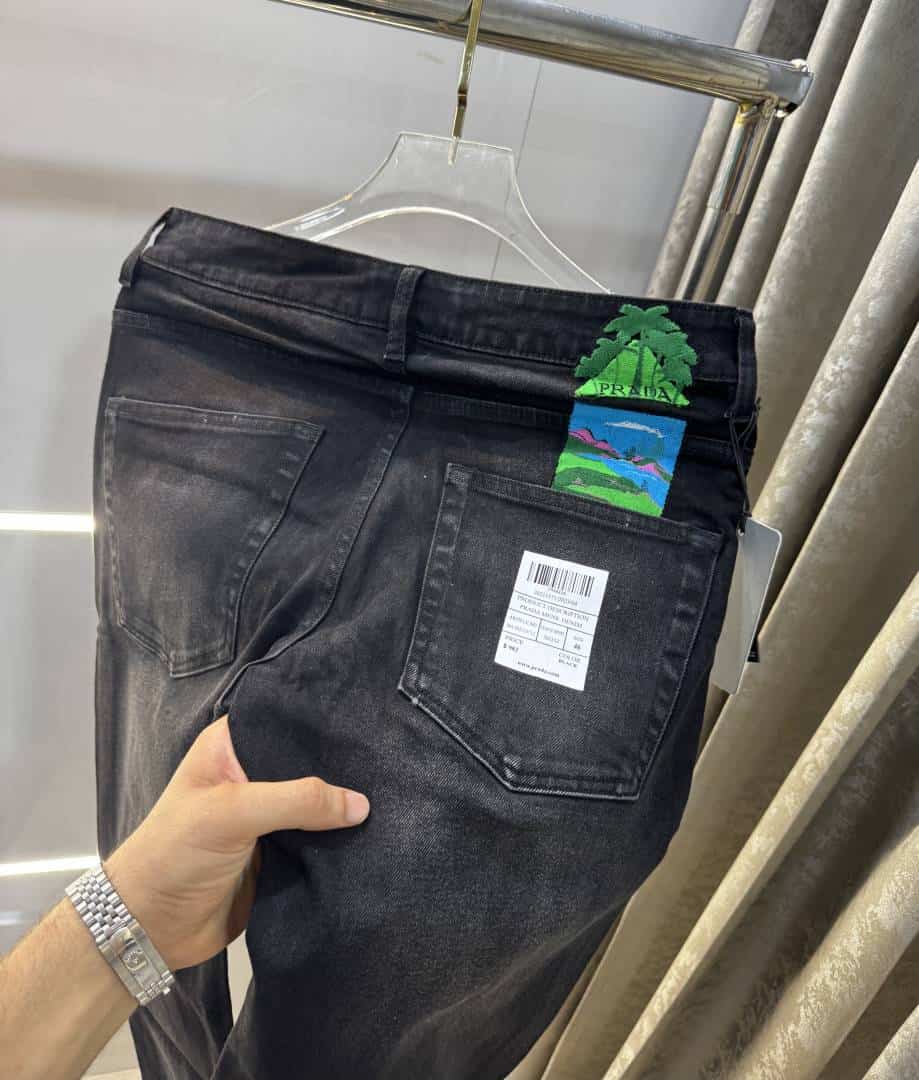 Prad a Milano Carbon Black Pocket Logo Imported Hyperflex Turkey Denim