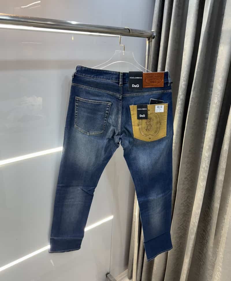 Dolce&Gabban a Blue Pocket Embroidery Imported Denim