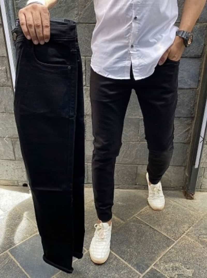 Arman i Jet Black Imported Premium Hyperflex Denim